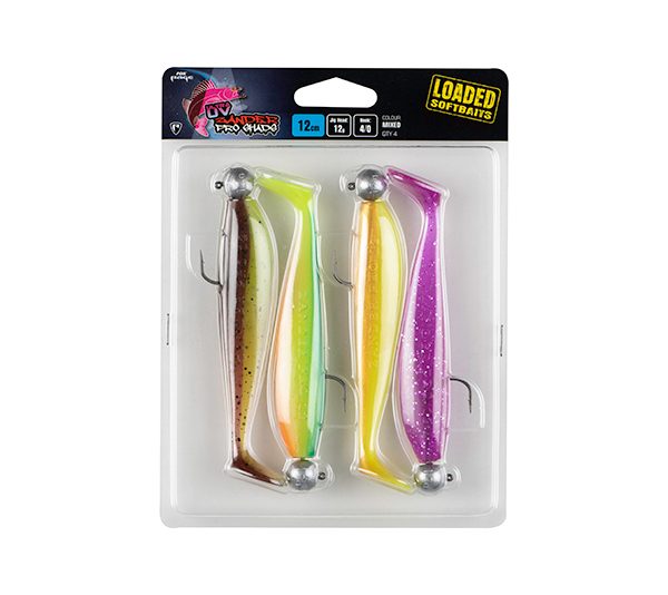 Zander Pro Shad 7.5cm x4 Mixed UV colour Pack  LOADED 5g 1/0 head